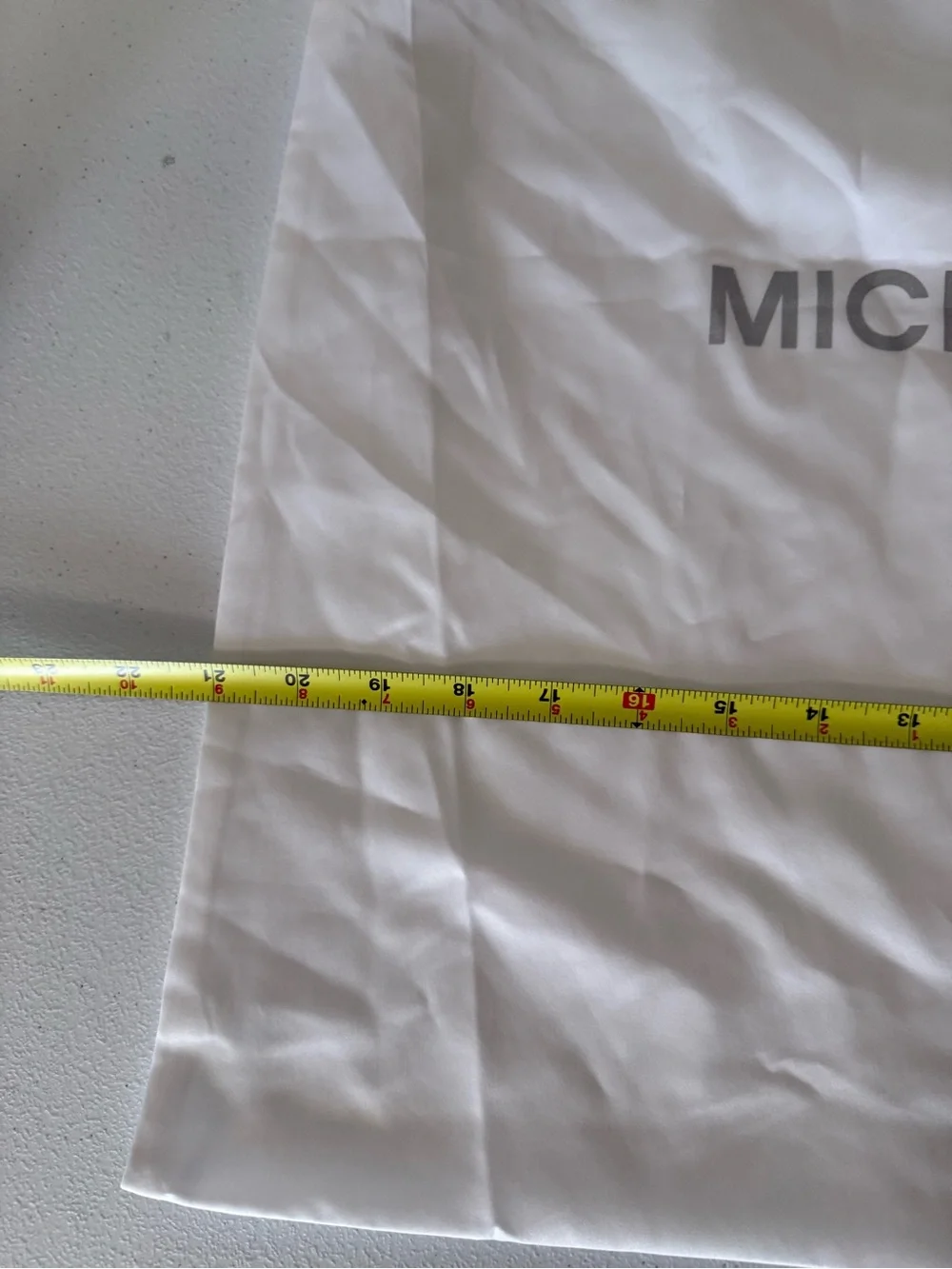 Michael Kors Large White Satin 21x21 Drawstring Dust Bag Purse Shoes Storage
